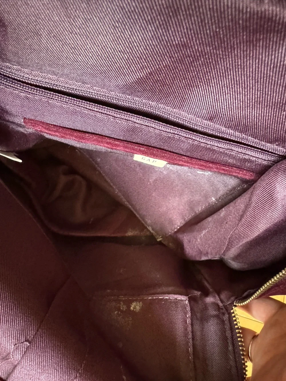 GAP Burgundy Mini Velvet Backpack Bag preppy classic ballet core retro luxury